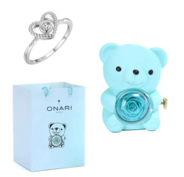 Eternal Rose Teddy Bear Gift Box