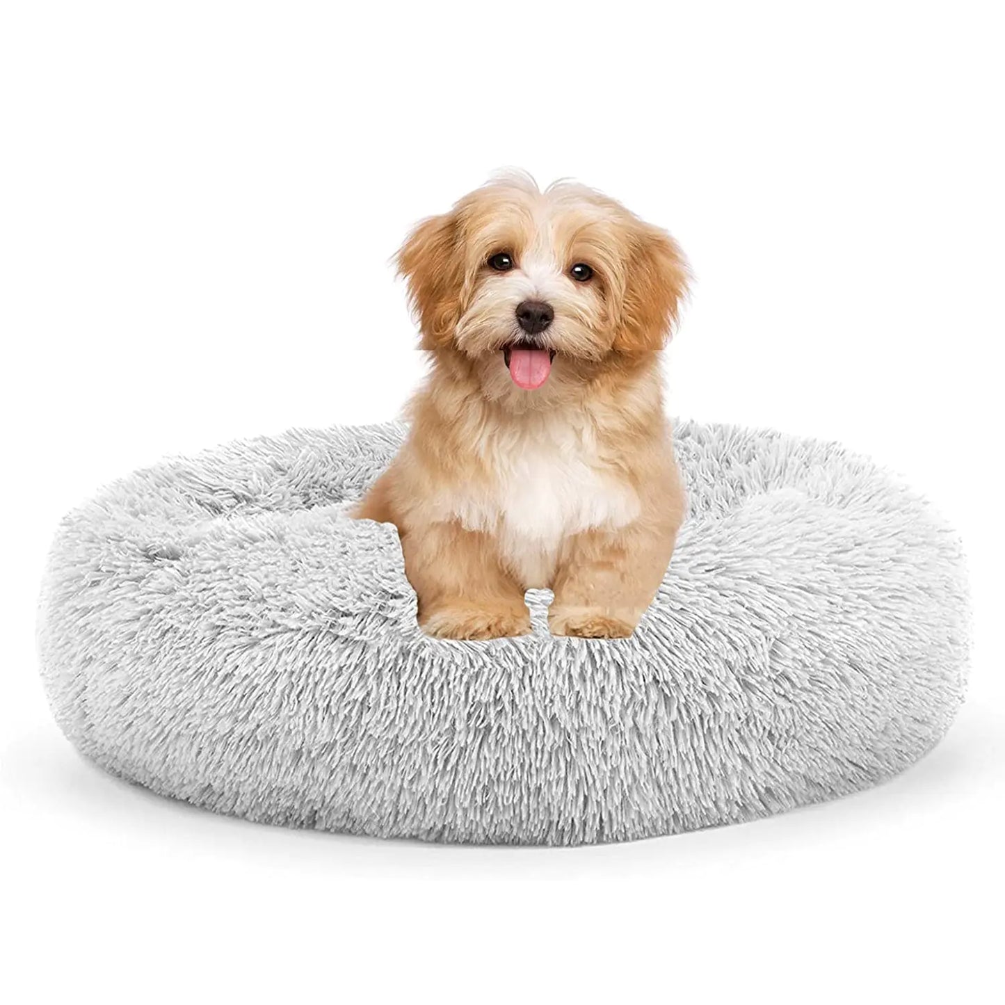 Pet Plush Bed Calming Basket