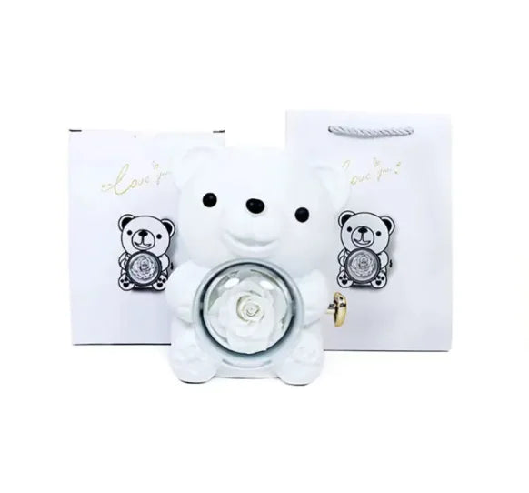 Eternal Rose Teddy Bear Gift Box